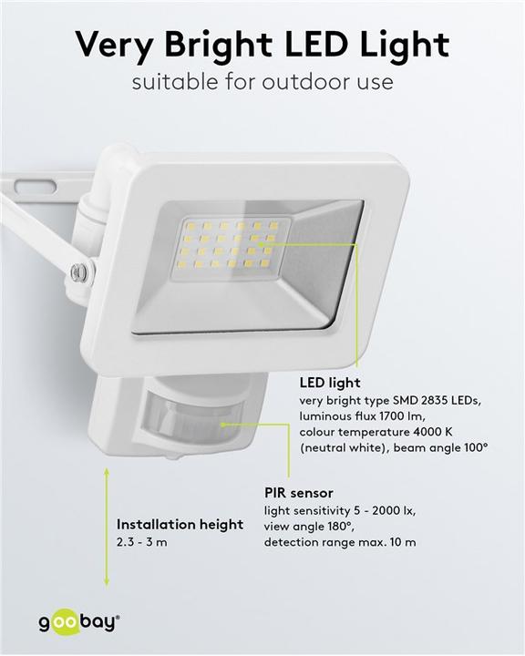 Produktbild Goobay LED-Aussenstrahler (1706 lm, IP44)