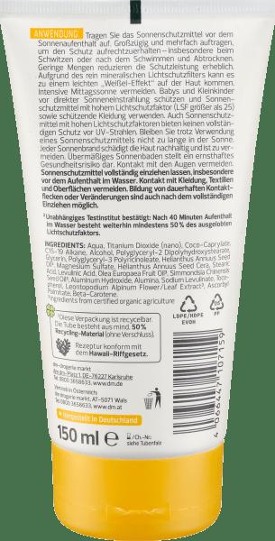 Actual product image dm alverde Kids sensitiv (Suntan cream, SPF 50, 150 ml)