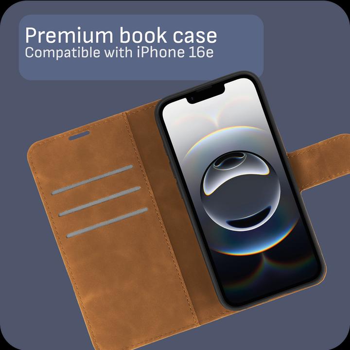 Produktbild Cazy Premium-Geldbörsen-Etui, Magnetisches Geldbörsen-Etui, Kartenfächer, Ständer (Apple iPhone 16e)