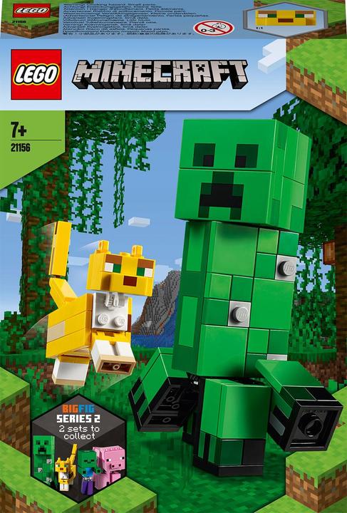Actual product image LEGO BigFig Creeper and Ocelot (21156, LEGO Minecraft)