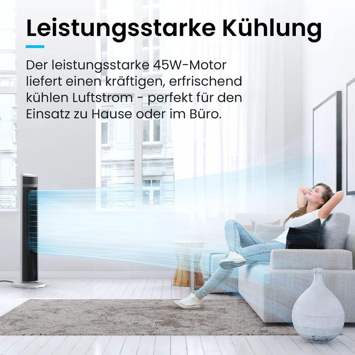 Produktbild Breeze Oszillierender Turmventilator (48 dB)