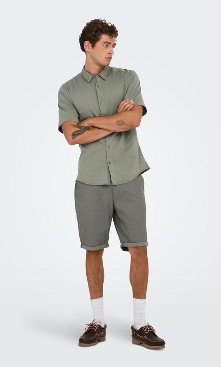 Actual product image Only & Sons Onsrobin Button Under Ss Stretch Shirt (S)