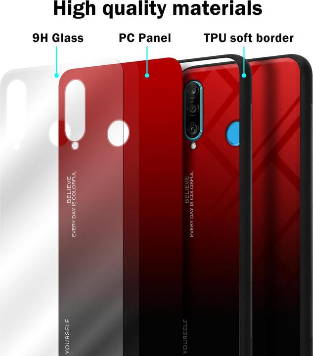 Immagine prodotto Cadorabo Copertura in vetro TPU 2 colori (Huawei P30 Lite)