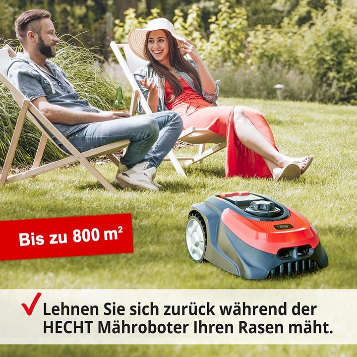 Produktbild Hecht Mähroboter bis 800m2 (800 m², Begrenzungskabel)