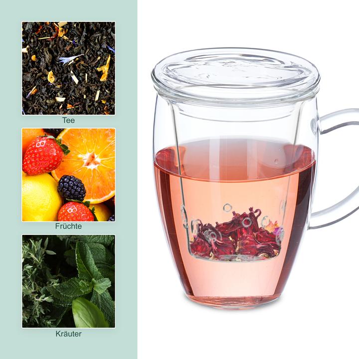 Produktbild Relaxdays 2x Teeglas (450 ml, 2 x)