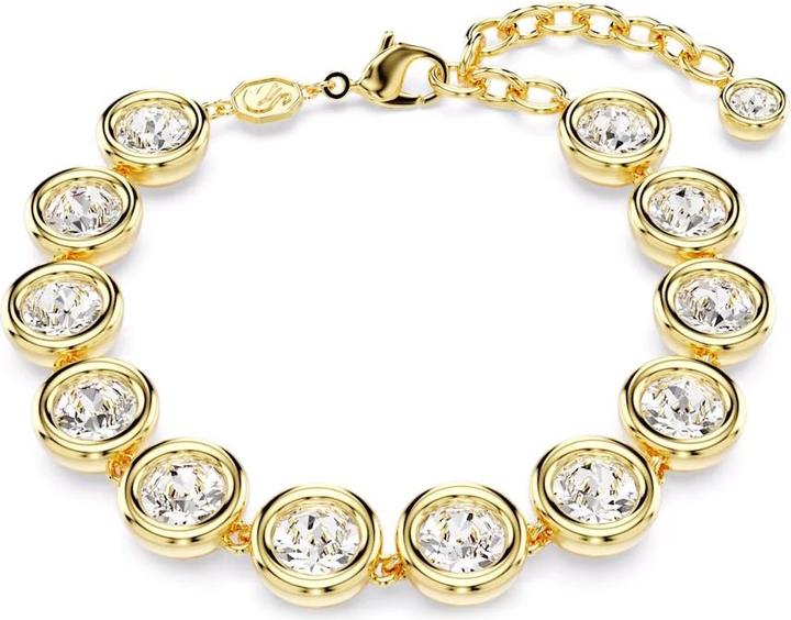 Swarovski Imber Armband Rundschliff Weiss Gold (20 cm, Swarovski Metall)