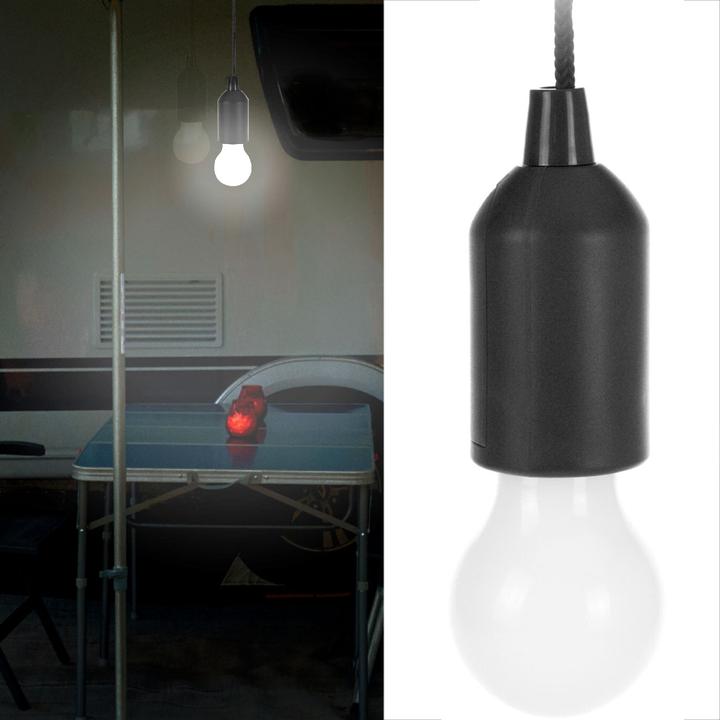 Produktbild Vilde 2er-Set LED-Hängelampe mit Kordel und Zugschalter, batterieben, schwarz (35 lm)
