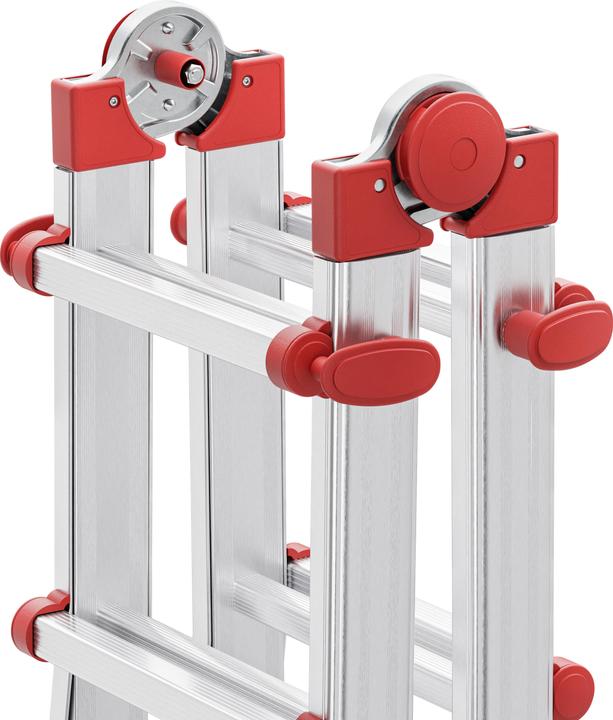 Produktbild Hailo M80, Aluminium-Multifunktionsleiter, 4x5 Sprossen (Arbeitsplattform, 141 cm)