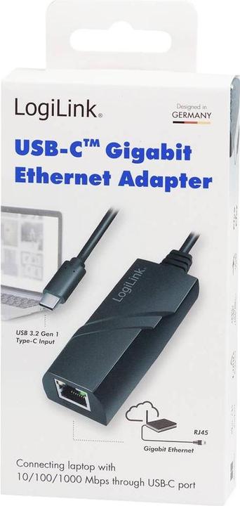 Actual product image LogiLink USB 3.2 Gen 1, USB-C to Gigabit Adapter (USB-C)