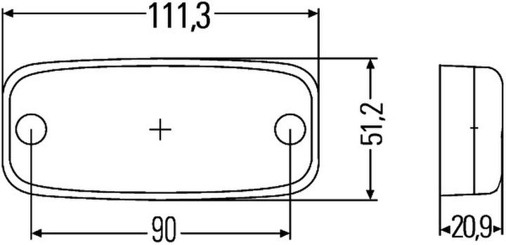Actual product image Hella 20 Side marker lights side-mounted LED surface-mounted for DAF