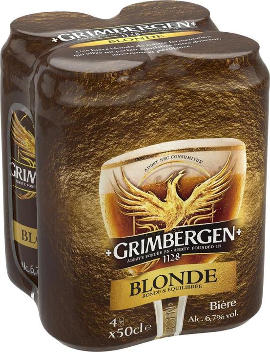 Actual product image Grimbergen Blonde Abbey Beer (4 x 50 cl)