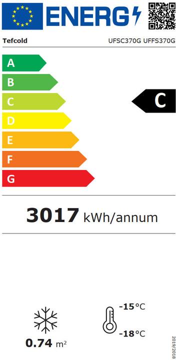 Energie-Label Gastro Hero Getränketiefkühlschrank UFFSG
