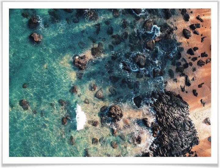 Produktbild Trenddeko Der Blick von oben: Rocky Beach (50 x 40 cm)
