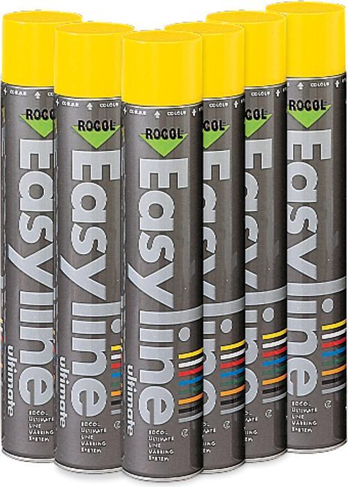 Produktbild Brady Easyline-Farbsprühdose, Gelb, permanent (6 Sprühdosen/Packg.)