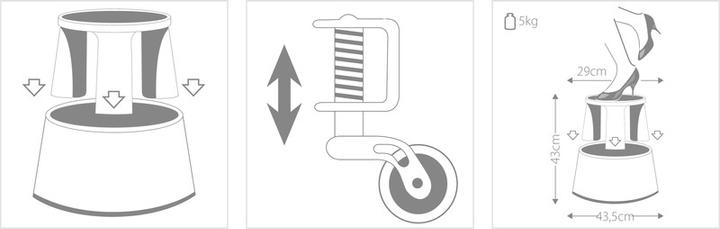 Actual product image Q-Connect Roller stool (Stile, 43 cm)
