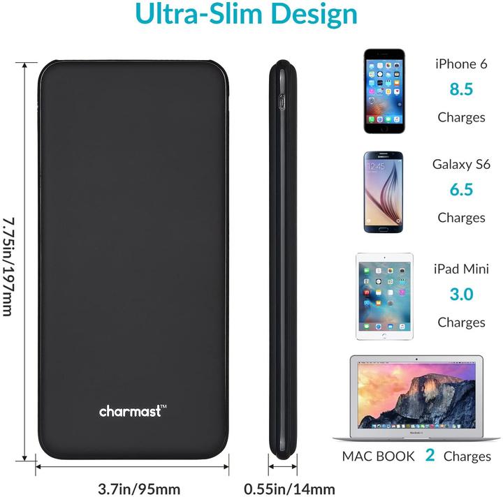 Produktbild Charmast Ultra Slim (26800 mAh, 18 W, 99.16 Wh)