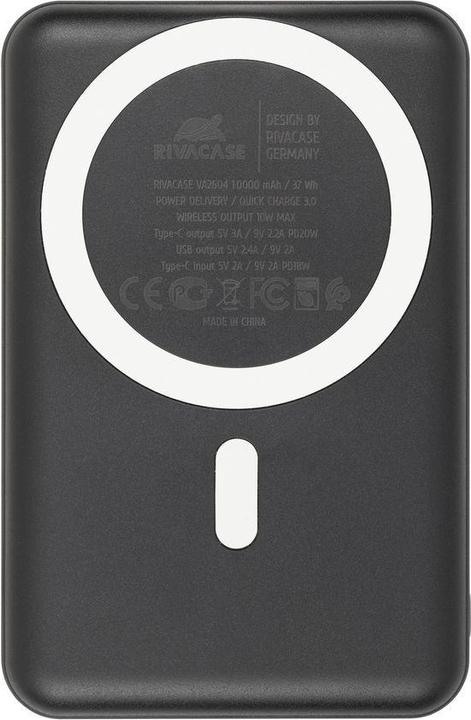 Produktbild Rivacase VA2604 Wireless Powerbank Magsafe Qi 15W, Externer Akku mit QC/PD 20W 10000 mAh Schnelladef (10000 mAh, 20 W, 18.50 Wh)