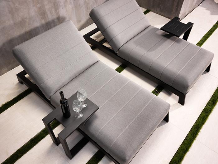 Produktbild Divano SET Outdoor Liege BITE Lounger SUNBRELLA inkl. Beistelltisch (203 cm)