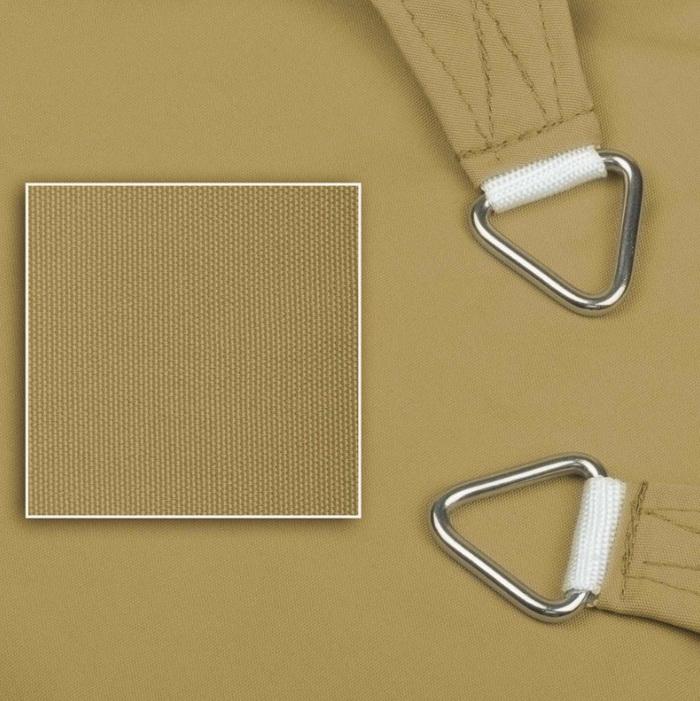 Actual product image Swisshandel24 Sun sail waterproof rectangle 4x5m, sand (4 x 5 m)