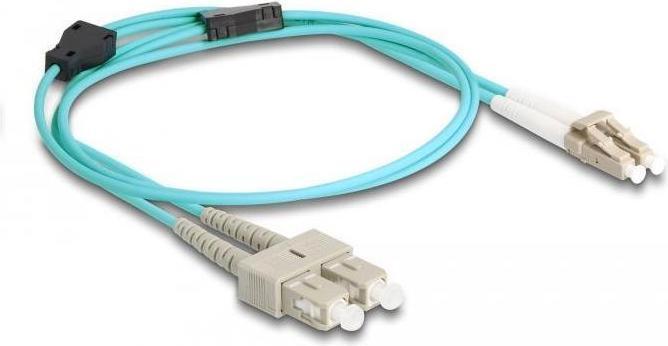 Produktbild Delock LWL Kabel mit Metallarmierung LC Duplex zu SC Duplex Multimode OM3 1 m (CAT7, 1 m)