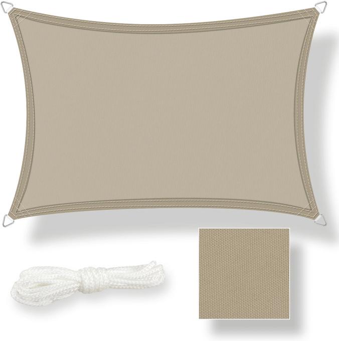 Image du produit Swisshandel24 Voile d'ombrage imperméable rectangle 2x2.5m, taupe (2 x 2,5 m)