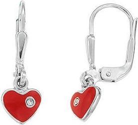 Immagine prodotto Passion Orecchini In Argento Rodiato - Zirconi - Laccata Rossa - Cuore (COU BIJOU, Materiale esatto)