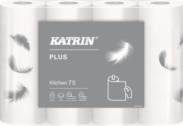 Immagine prodotto Metsä Rotolo da cucina Katrin 225960 Plus 'Kitchen 75', confezione da 32 rotoli