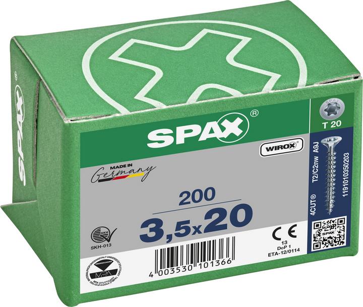 Actual product image Spax Universal screws 3.5 x 20 mm, 200 pieces (200 Screws per piece)