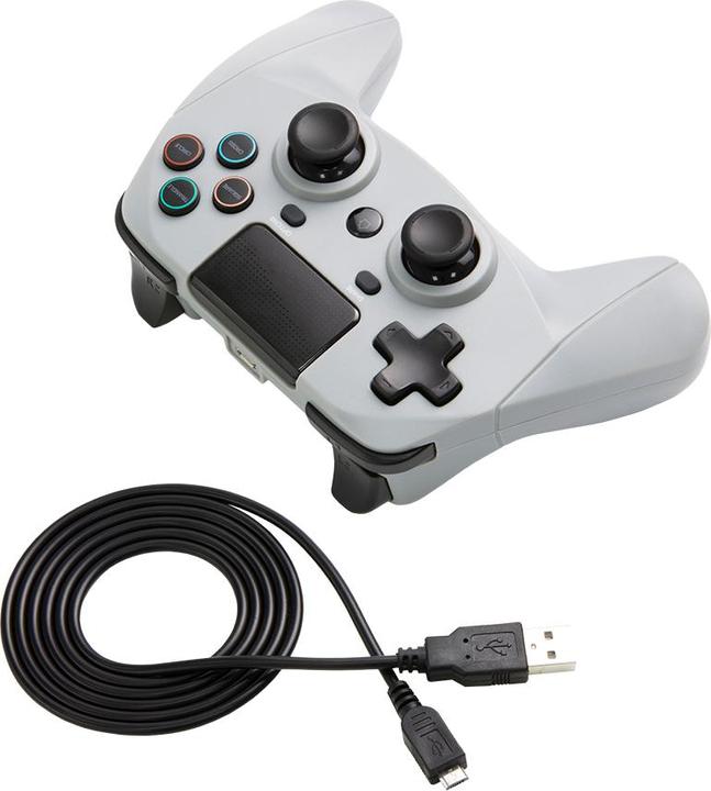 Actual product image Snakebyte Pad 4 S Wireless PS4 Controller - gray orange (PC, PS4)