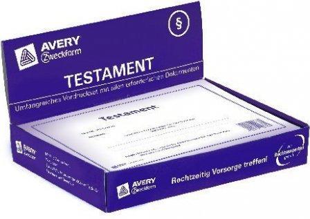 Produktbild Avery Zweckform Vordruck ""Testament"", 220 x 163 mm (10 x)