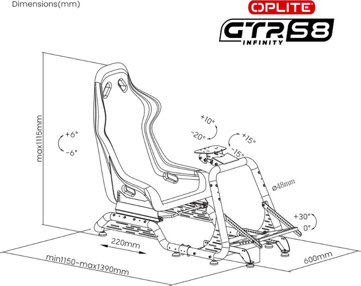 Produktbild Oplite Cockpit GTR S8 Elite Force Yellow retail (Speditionsversand)