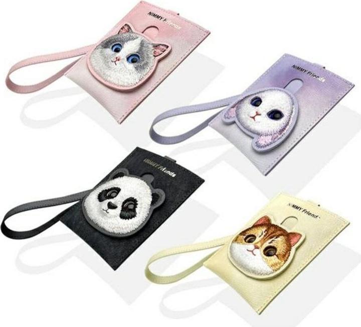 Actual product image iLike Nimmy card wallet black Glasses Panda