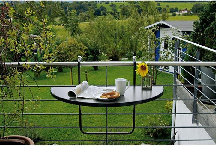 Actual product image Best Balcony Hanging Table Butler 50 x 100 H 8 cm anthracite (100 cm)