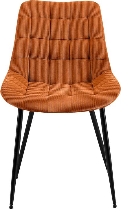 Image du produit CLP Chaise de salle à manger Sardna revêtement velours côtelé rembourré avec dossier