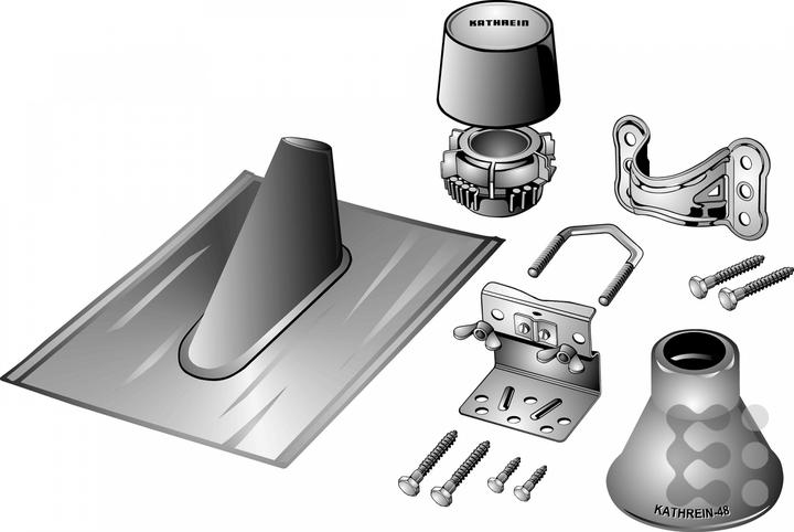 Produktbild Kathrein ZTS 148 - Befestigungskit (Mastklemme, Mast-Fussmontage, sealing collar, lead roof plate, m (Diverse)