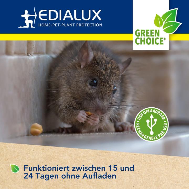 Produktbild Edialux Ultraschall-Abwehr von M?usen und Ratten - f?r drinnen und drau?en