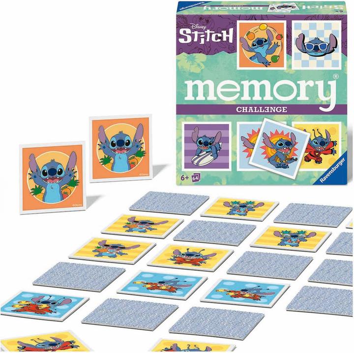 Actual product image Ravensburger 24697 - Challenge memory® Disney Stitch. A challenging memory® for 2 - 8 (German, Spanish, French, Dutch, Italian, English)