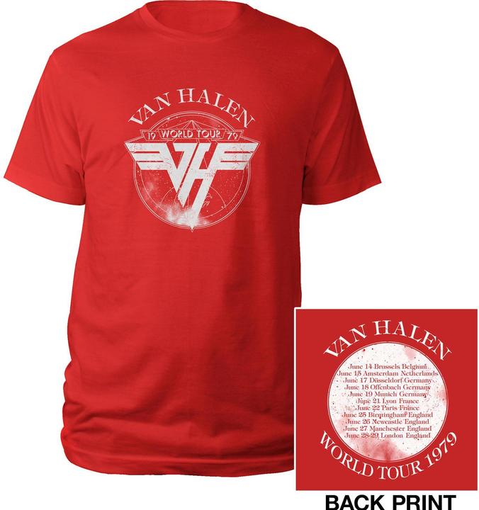 Music Brand T-shirt Erwachsene 1979 Tour Back Print (S)