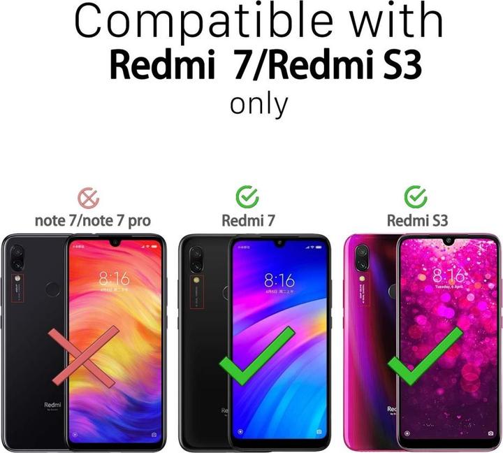 Actual product image Screenguard Xiaomi Redmi 7 Full Screen Protective Glass Film 2.5D 9H (1 Piece, Xiaomi Redmi 7)