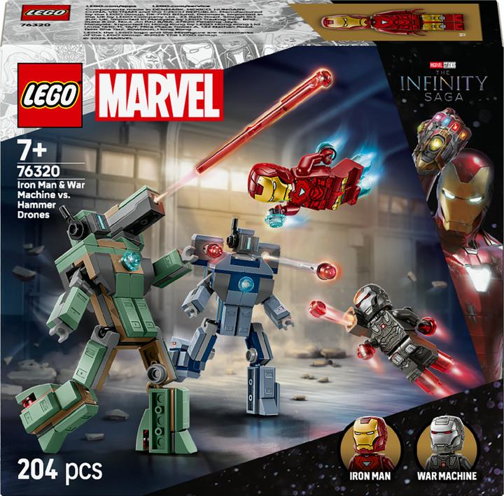 LEGO Iron Man e War Machine contro i droni Hammer (76320, LEGO Marvel)