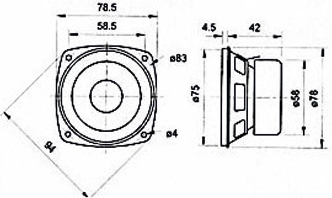 Produktbild Visaton Breitbandlautsprecher F 8 SC, 8 Ohm