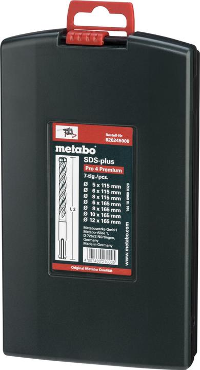 Image du produit Metabo SDS-plus Pro 4 (5 mm, 6 mm, 8 mm, 10 mm, 12 mm)