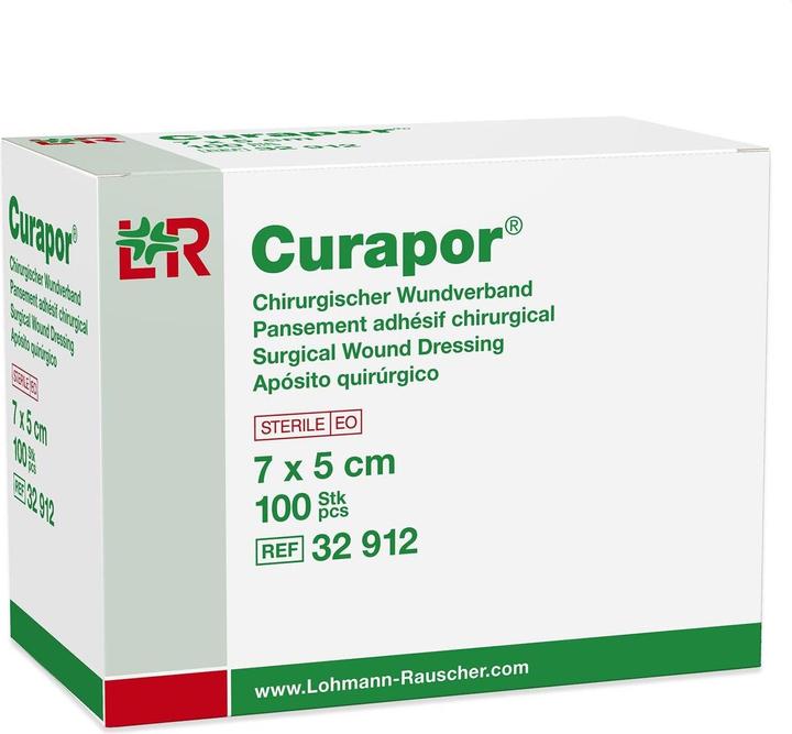 Actual product image Curapor Surgical wound dressing 7x5cm sterile