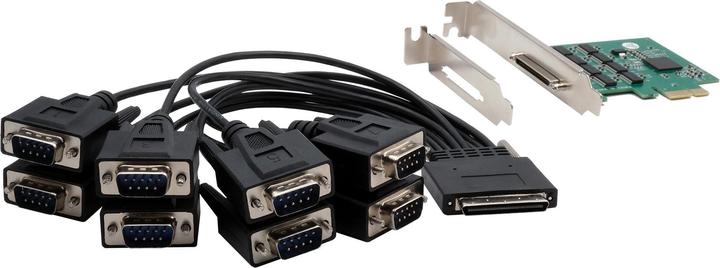 Immagine prodotto Exsys Scheda PCIe 8S RS-232 di GmbH, cavo Octopus (EXAR/MaxLinear)
