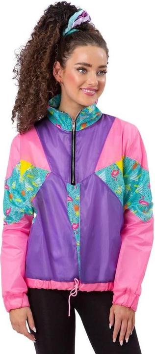 Actual product image Smiffys Womens/Ladies 80s Costume Windbreaker (S)
