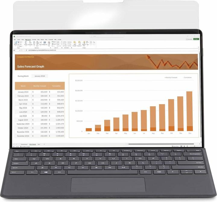 Produktbild StarTech COM 4-Wege Laptop Sichtschutz fur 31,5cm 12,4Zoll Surface Laptop Go 1/2/3 Sichtschutzfolie (12.40", 3 : 2)