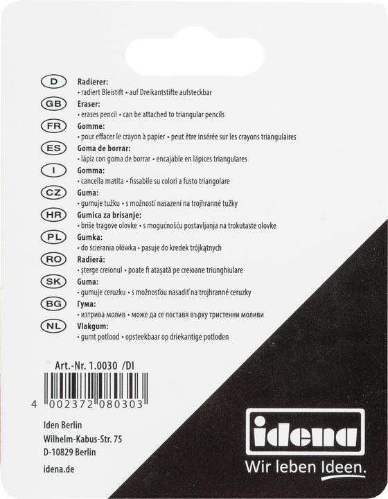 Produktbild Idena Radierer zum Aufstecken blau