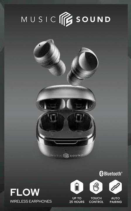 Produktbild Cellularline Music Sound Flow Kabelloses In-Ear-Headset Musik und Bluetooth-Anrufe Schwarz (keine Geräuschunterdrückung, 25 h, Kabellos)