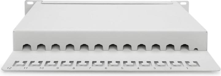 Immagine prodotto Digitus CAT 6A Patch Panel, schermato, 12 porte, 1HE, 10", grigio