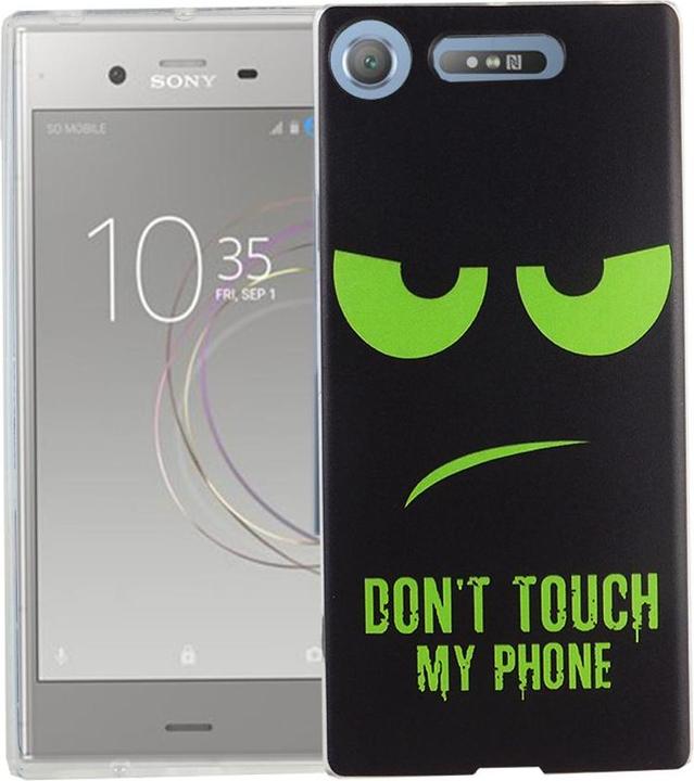Produktbild König Design Sony Xperia XZ1 Hülle Case Handy Cover Schutz Tasche Schutzhülle Bumper Schwarz (Sony Xperia XZ1)